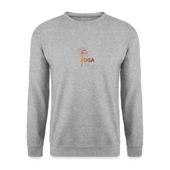SUNSET YOGA - Sweat-shirt Unisexe - gris chiné - Devant - Alina (178cm) & Michal (187cm)