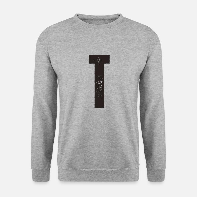 T - Unisex Pullover - Weißgrau meliert