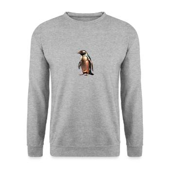 The Bronze Penguin - Unisex Sweatshirt - salt & pepper - Front - Alina (178cm) & Michal (187cm)