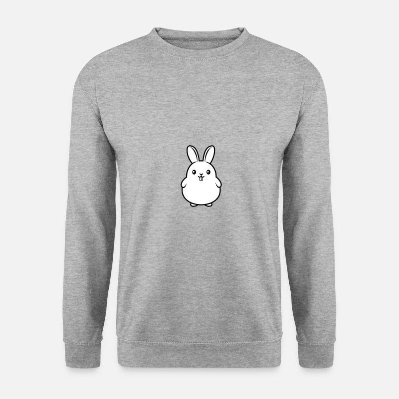 Lustiger Hase Ostern - Unisex Pullover - Weißgrau meliert