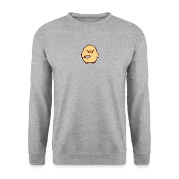Duck with a knife - Unisex Sweatshirt - salt & pepper - Front - Alina (178cm) & Michal (187cm)