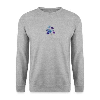 Flowers Bouquet Garden Floristry Gardening - Unisex Sweatshirt - salt & pepper - Front - Alina (178cm) & Michal (187cm)