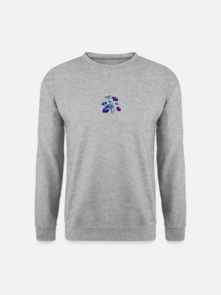 Blumen Blumenstrauß Garten Floristik Gärtnerei - Unisex Pullover - Weißgrau meliert