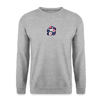 Bouquet de fleurs Fleuristerie Nature Prairie fleurie - Sweat-shirt Unisexe - gris chiné - Devant - Alina (178cm) & Michal (187cm)