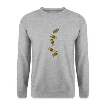 candy_sweets_ay3 - Unisex Sweatshirt - salt & pepper - Front - Alina (178cm) & Michal (187cm)