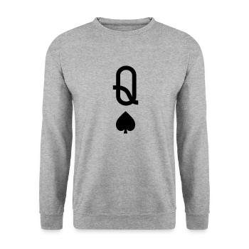 Queen of spades - Unisex Sweatshirt - salt & pepper - Front - Alina (178cm) & Michal (187cm)