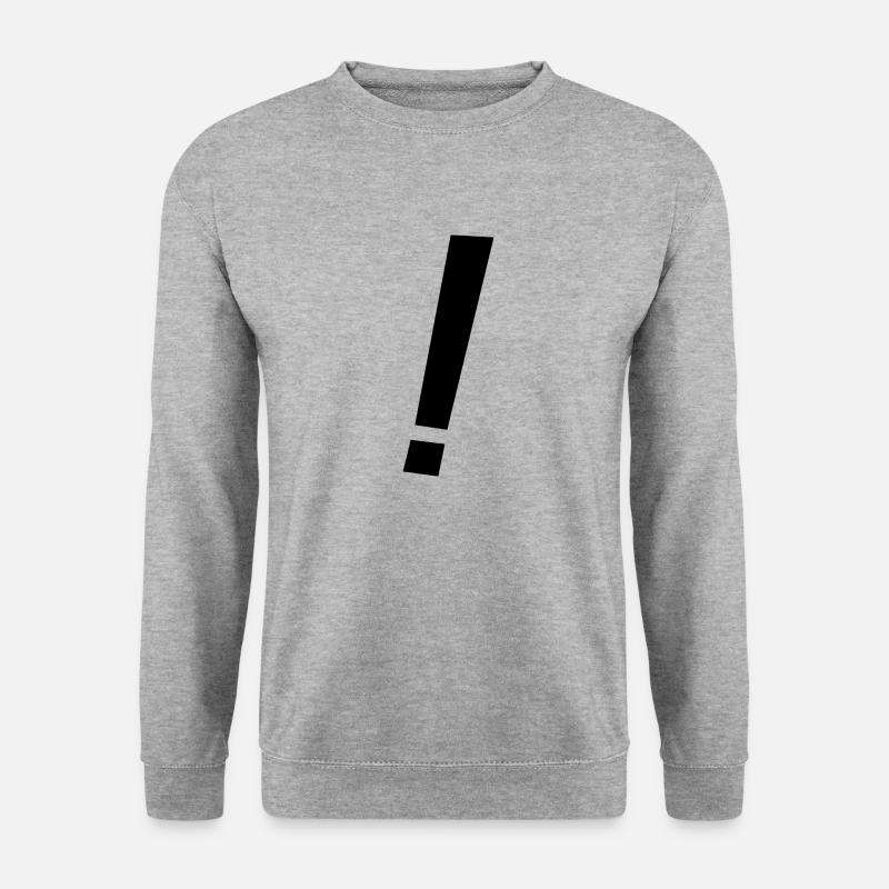 Anime Exclamation Mark - Warning - Horrified - Unisex Sweatshirt - salt & pepper