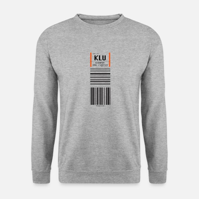 Flughafen Klagenfurt - KLU - Unisex Pullover - Weißgrau meliert