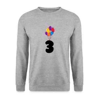 3rd anniversary - Unisex Sweatshirt - salt & pepper - Front - Alina (178cm) & Michal (187cm)