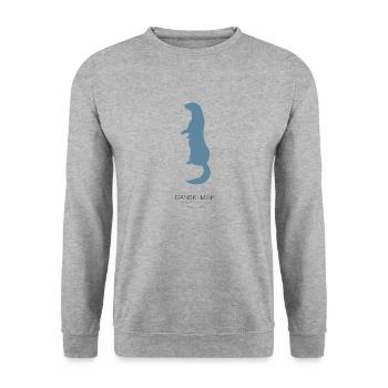 Vison danois - Sweat-shirt Unisexe - gris chiné - Devant - Alina (178cm) & Michal (187cm)