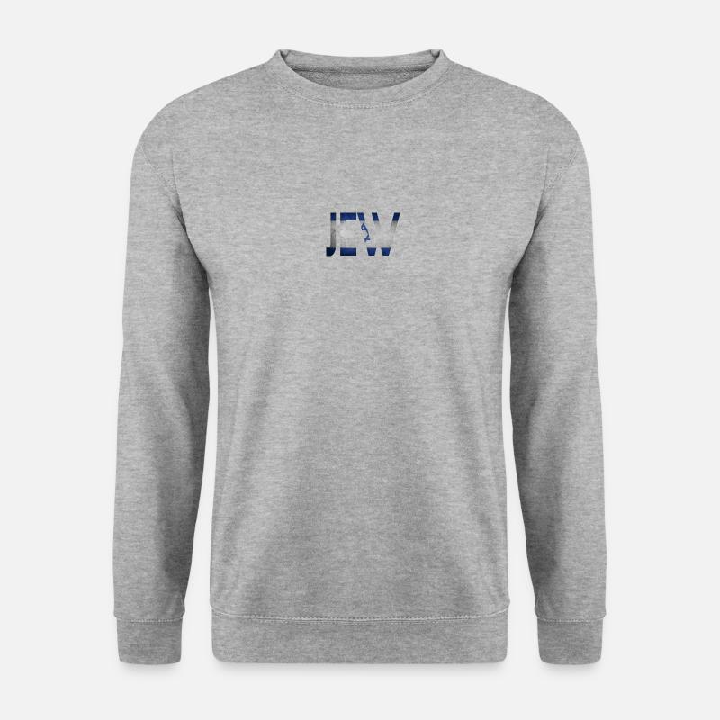 Israel Judenstern Davidstern - Unisex Pullover - Weißgrau meliert