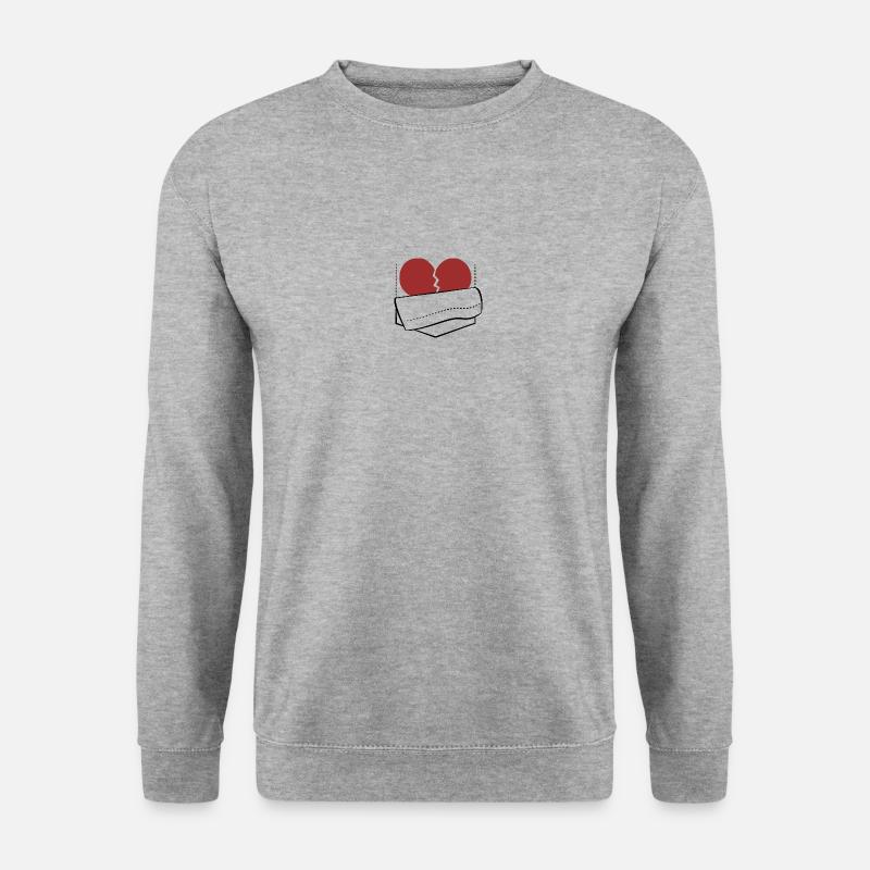 Heart in bag - Unisex Sweatshirt - salt & pepper