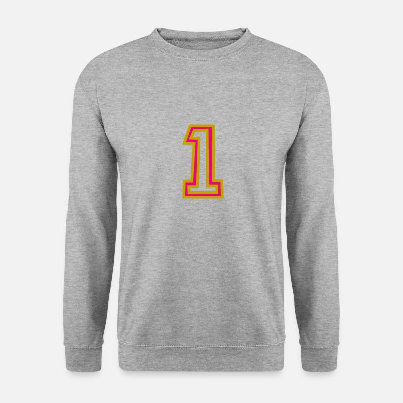 1. 1 JAHR - Unisex Pullover - Weißgrau meliert