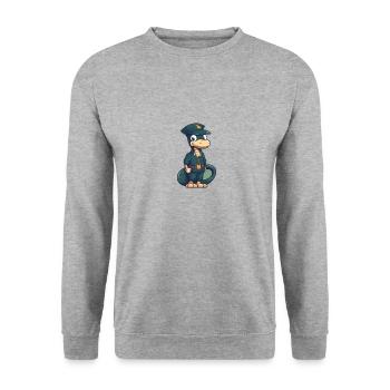 Serpent soldat - Sweat-shirt Unisexe - gris chiné - Devant - Alina (178cm) & Michal (187cm)