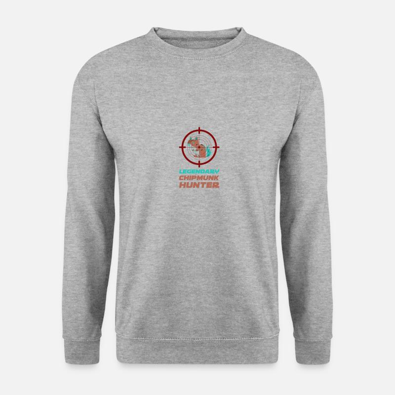 Jäger Squirrel Eichhörnchen Geschenk - Unisex Pullover - Weißgrau meliert