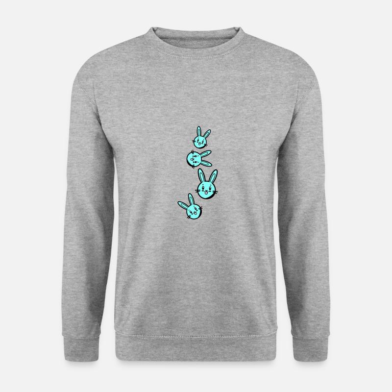Ostern Symbol Hase - Unisex Pullover - Weißgrau meliert