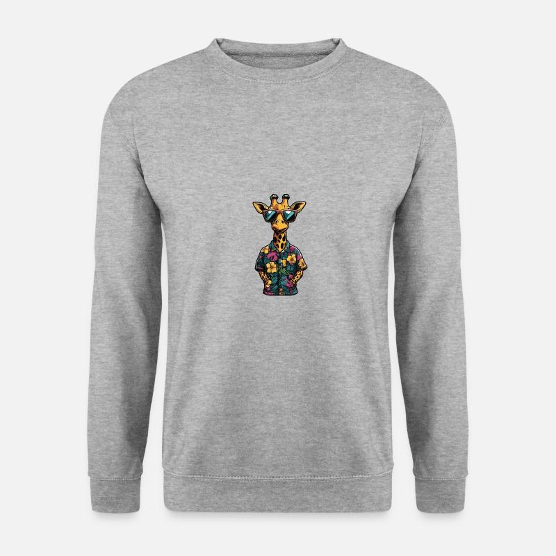 Giraffe Comic Vacation - Unisex Sweatshirt - salt & pepper