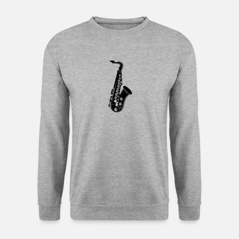 saxophone - Unisex Sweatshirt - salt & pepper