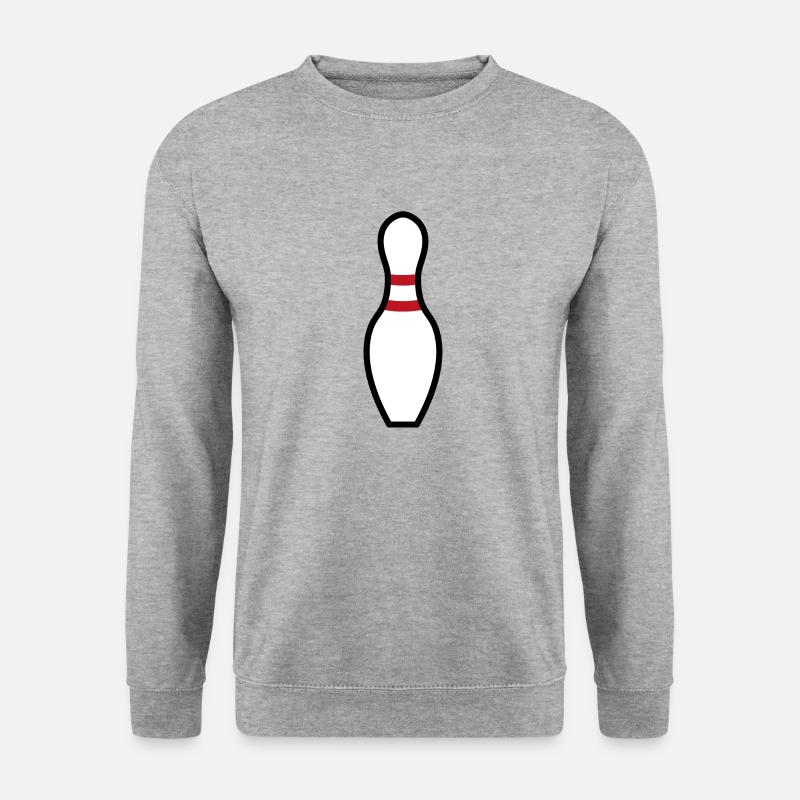Bowling Pin - Unisex Pullover - Weißgrau meliert