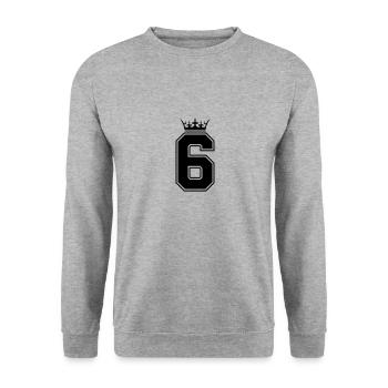 6 couronne - Sweat-shirt Unisexe - gris chiné - Devant - Alina (178cm) & Michal (187cm)