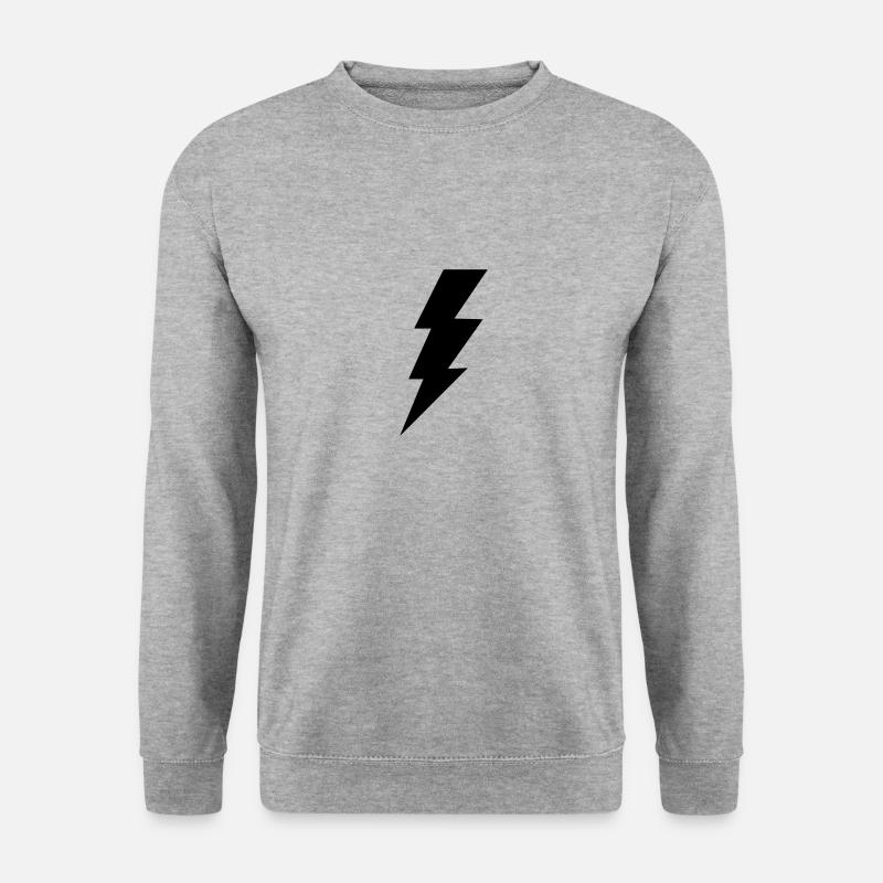blitz thunder - Unisex Pullover - Weißgrau meliert