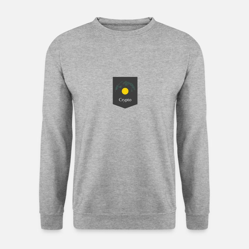 Crypto - Unisex Pullover - Weißgrau meliert