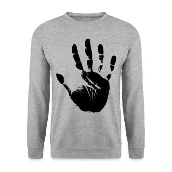 Main - Sweat-shirt Unisexe - gris chiné - Devant - Alina (178cm) & Michal (187cm)