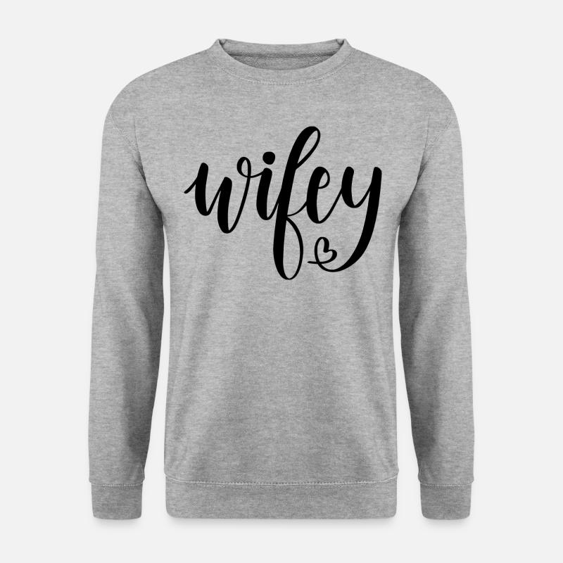 Wifey - Unisex Pullover - Weißgrau meliert
