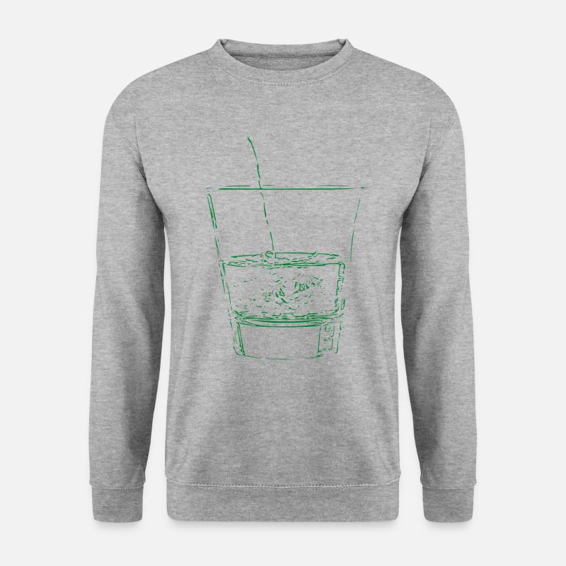 Wasserglas - Unisex Pullover - Weißgrau meliert