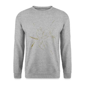 Firework Gold - Unisex Pullover - Weißgrau meliert - Vorne - Alina (178cm) & Michal (187cm)