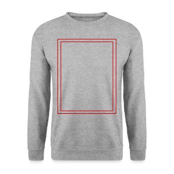 Frame / Abstract / Line / Pattern / Trend / Red - Unisex Sweatshirt - salt & pepper - Front - Alina (178cm) & Michal (187cm)