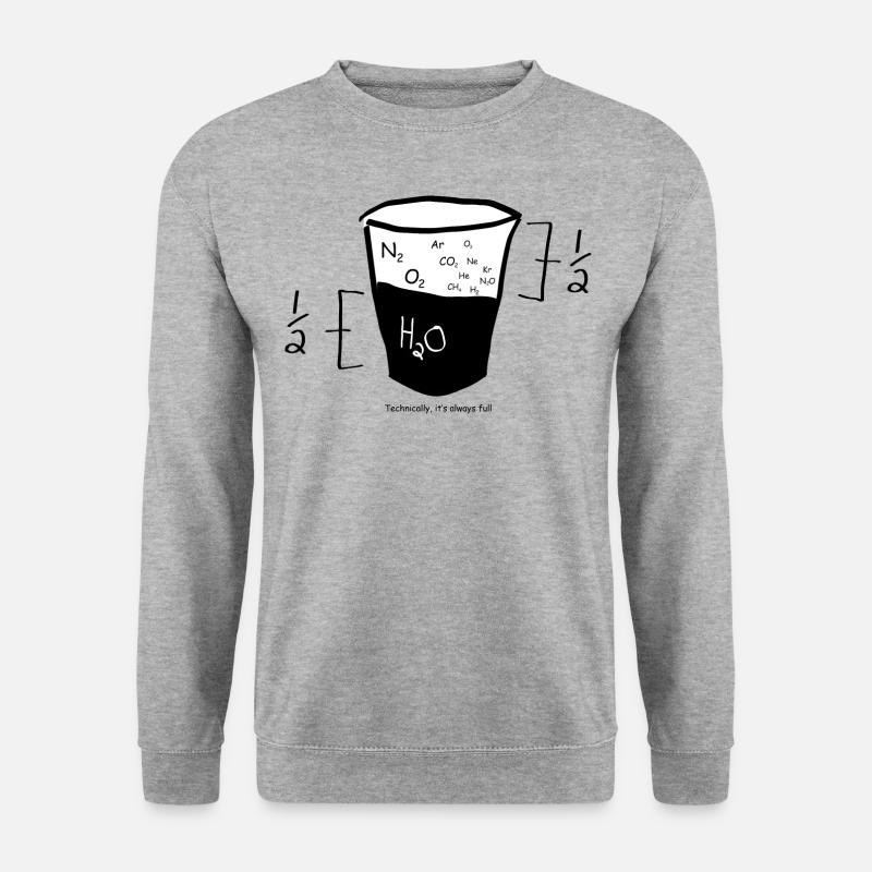 Nerd Math Grafik - Unisex Pullover - Weißgrau meliert