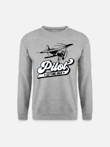 Pilote volant | Les couleurs peuvent être modifiées - Sweat-shirt Unisexe - gris chiné