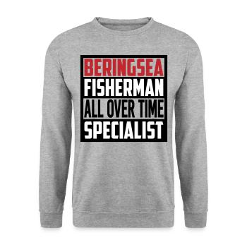Pêcheur de mer de Béring spécialiste de tous les temps - Sweat-shirt Unisexe - gris chiné - Devant - Alina (178cm) & Michal (187cm)