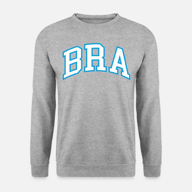 Bra - Unisex Pullover - Weißgrau meliert