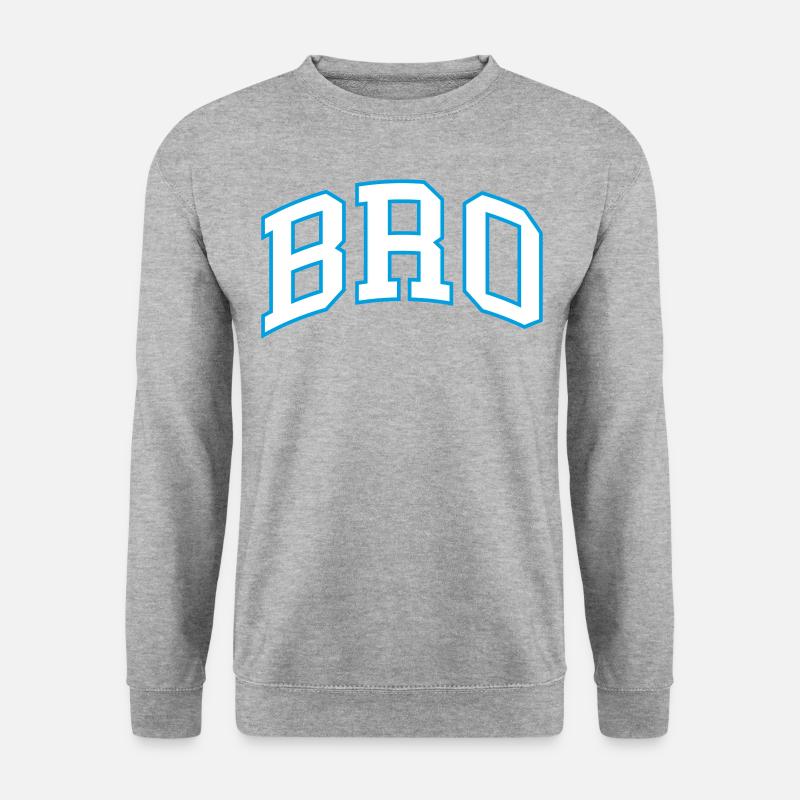 Bro - Unisex Pullover - Weißgrau meliert