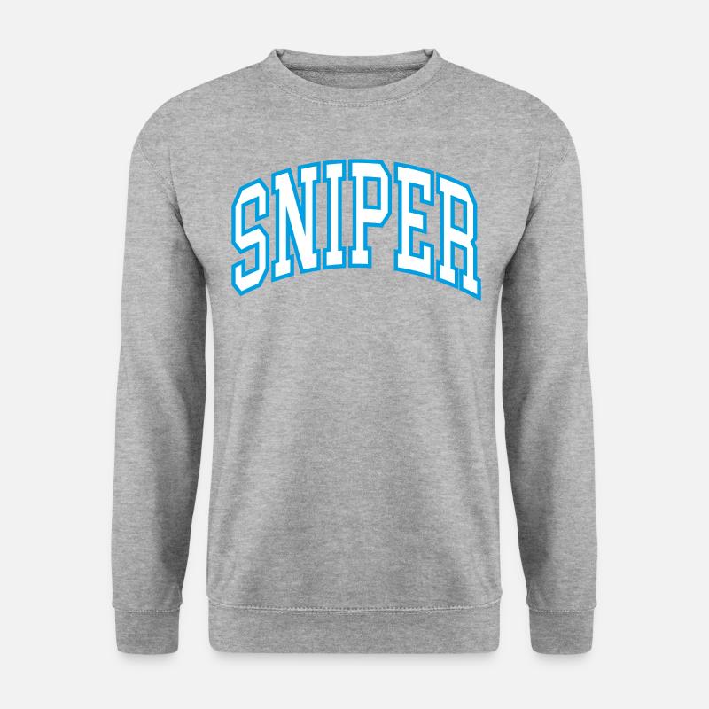Sniper - Unisex Pullover - Weißgrau meliert