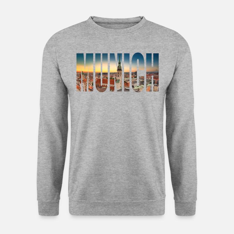 Munich MÜNCHEN - Unisex Pullover - Weißgrau meliert
