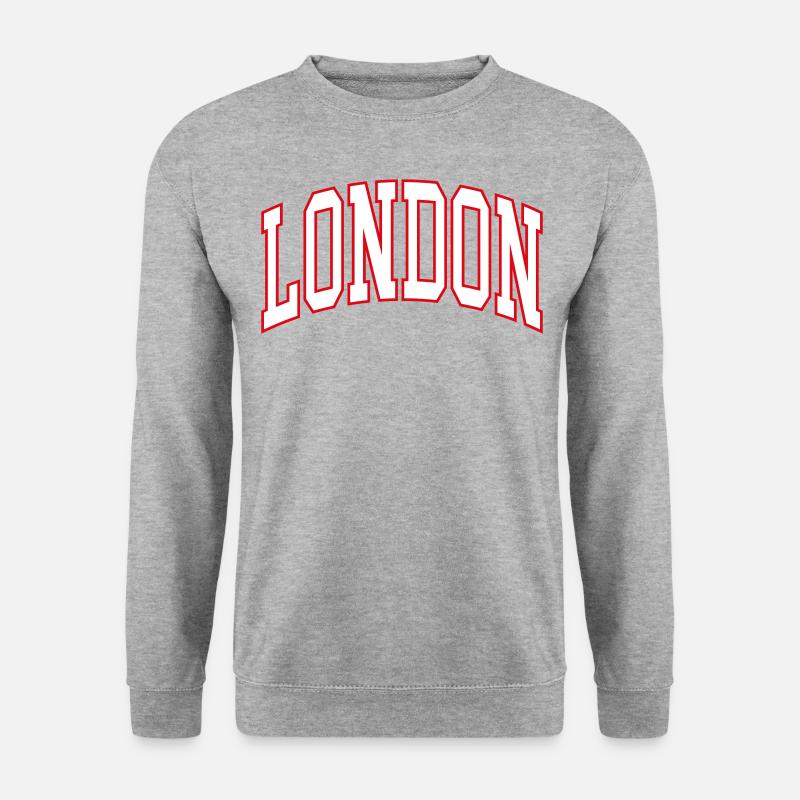 london - Unisex Pullover - Weißgrau meliert