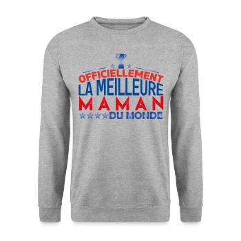 Maman Fête des mères ma maman Cadeau pour maman !! - Sweat-shirt Unisexe - gris chiné - Devant - Alina (178cm) & Michal (187cm)