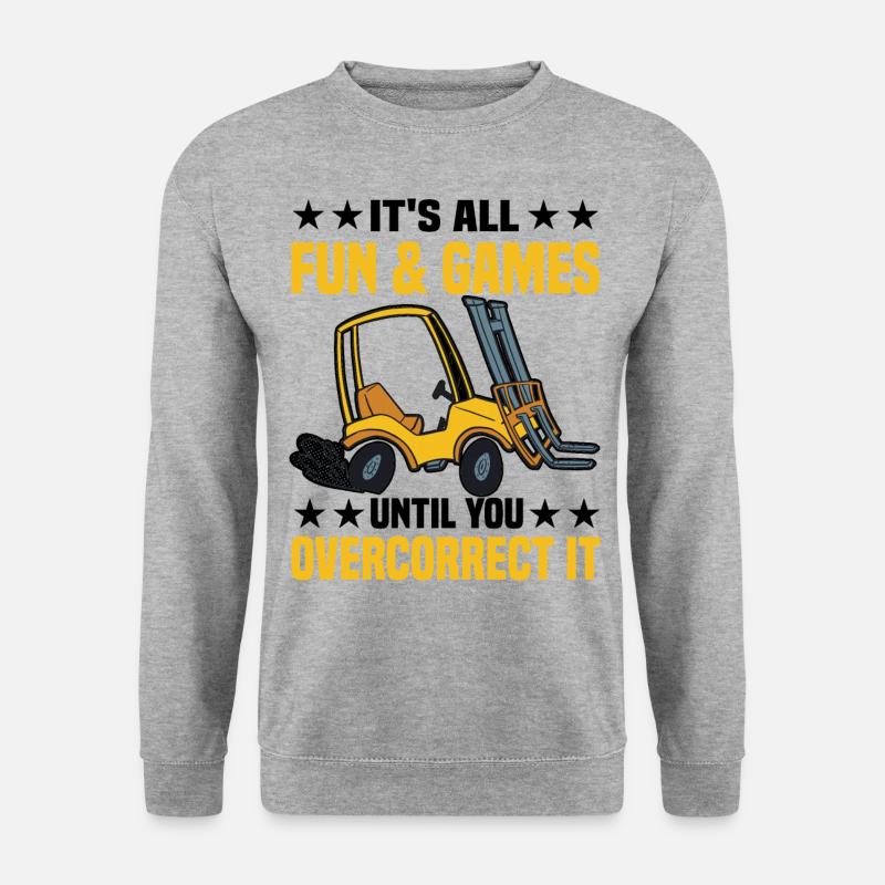Gabelstaplerfahrer - Unisex Pullover - Weißgrau meliert