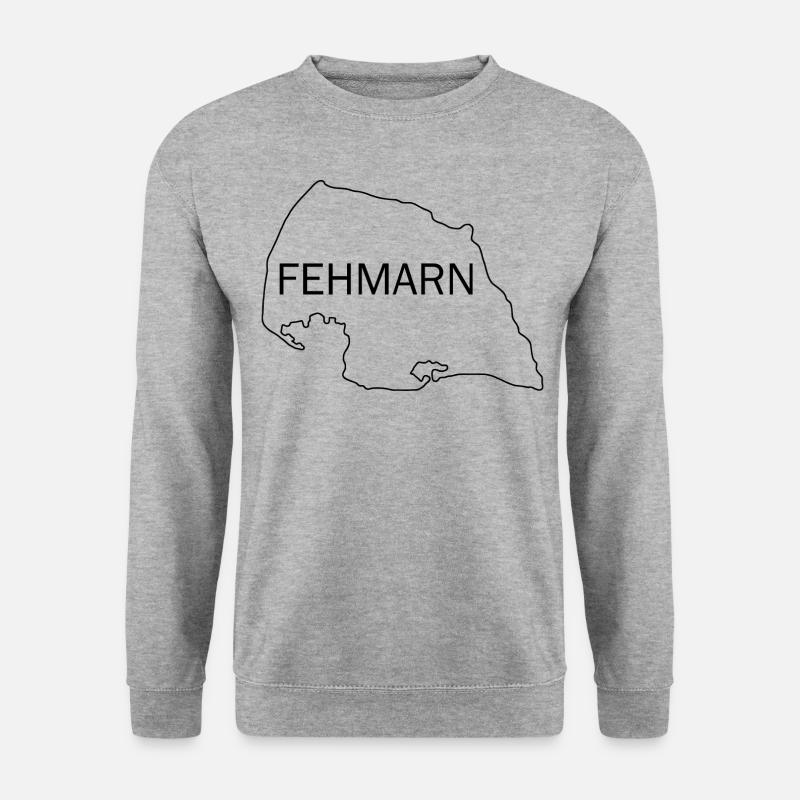 Insel Fehmarn Deutschland Germany Island - Unisex Pullover - Weißgrau meliert