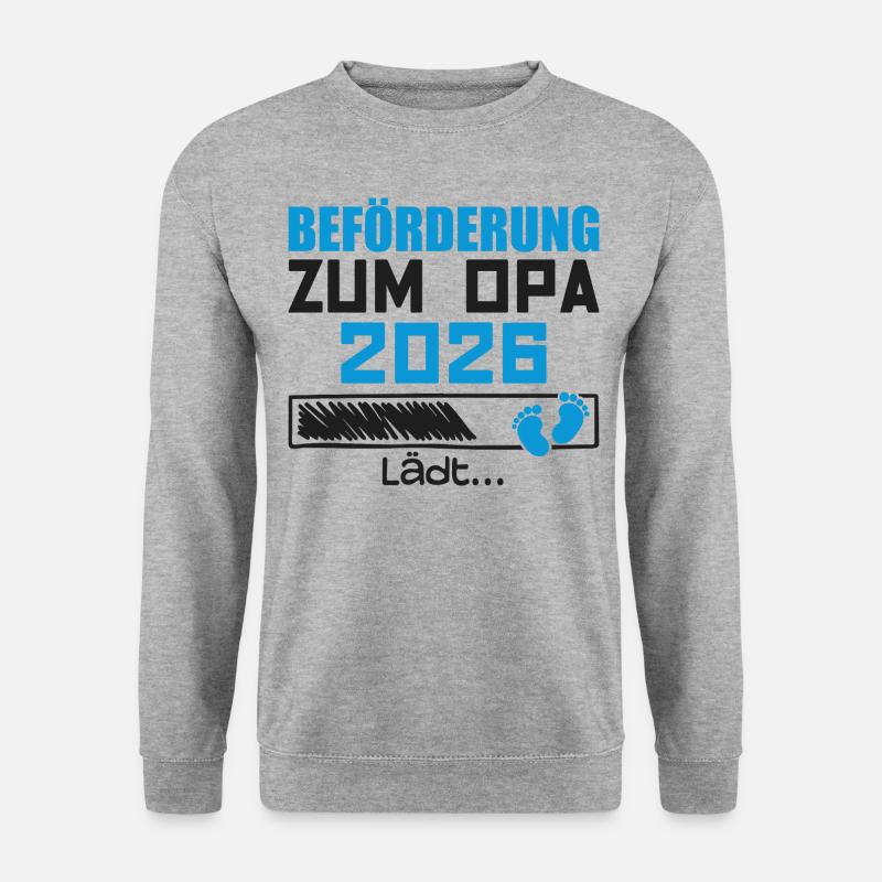 Beförderung zum Opa 2026 - Unisex Pullover - Weißgrau meliert