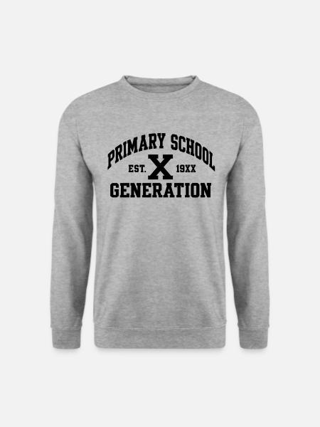 PRIMARY SCHOOL X GENERATION - Unisex Pullover - Weißgrau meliert