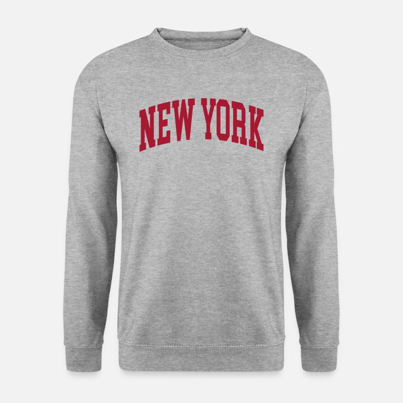 New York - Unisex Pullover - Weißgrau meliert