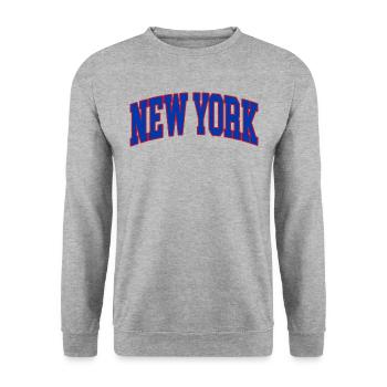New York - Unisex Sweatshirt - salt & pepper - Front - Alina (178cm) & Michal (187cm)