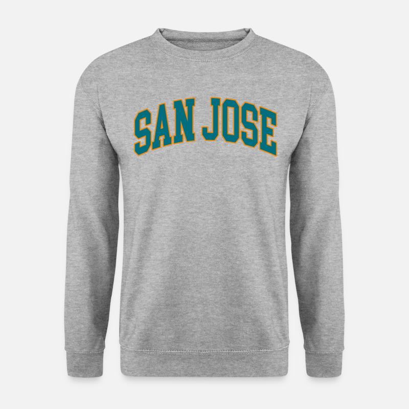 San Jose - Unisex Pullover - Weißgrau meliert