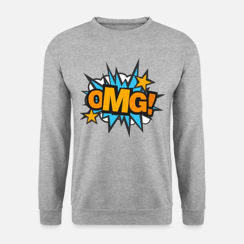 OMG - Unisex Pullover - Weißgrau meliert