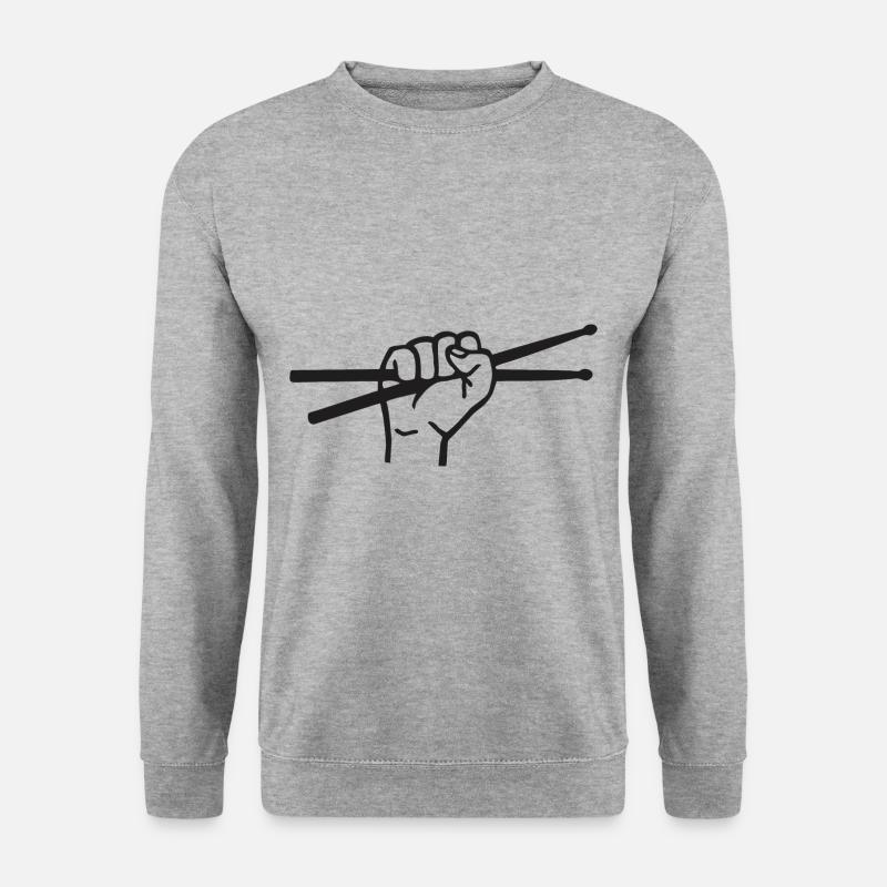 Drummer - Unisex Pullover - Weißgrau meliert