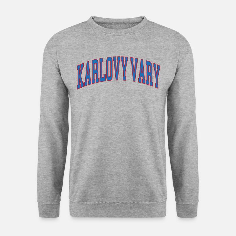 Karlovy Vary - Unisex Pullover - Weißgrau meliert